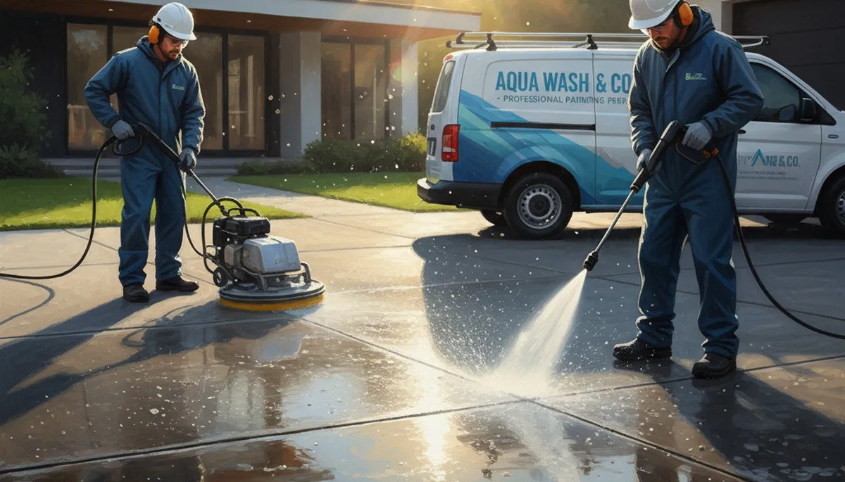 Concrete pressure cleaning for Scottsdale, AZ driveways and patios by Scottsdale Paint Pros